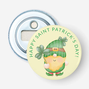 Shamrock Gnome Happy Saint Patrick's Day Bottle Opener
