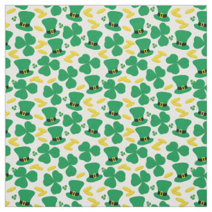 Shamrock Gold Coin Leprechaun Hat Pattern Fabric