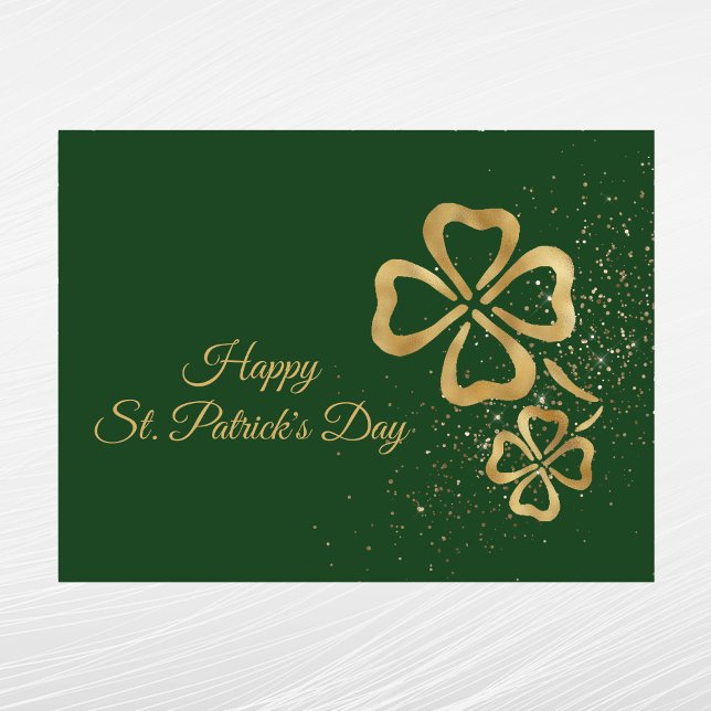 Shamrock Gold St Patricks Day Holiday Postcard (Creator Uploaded)
