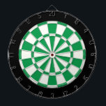 Shamrock Green Black And White Dartboard<br><div class="desc">Shamrock Green Black And White Dart Board</div>