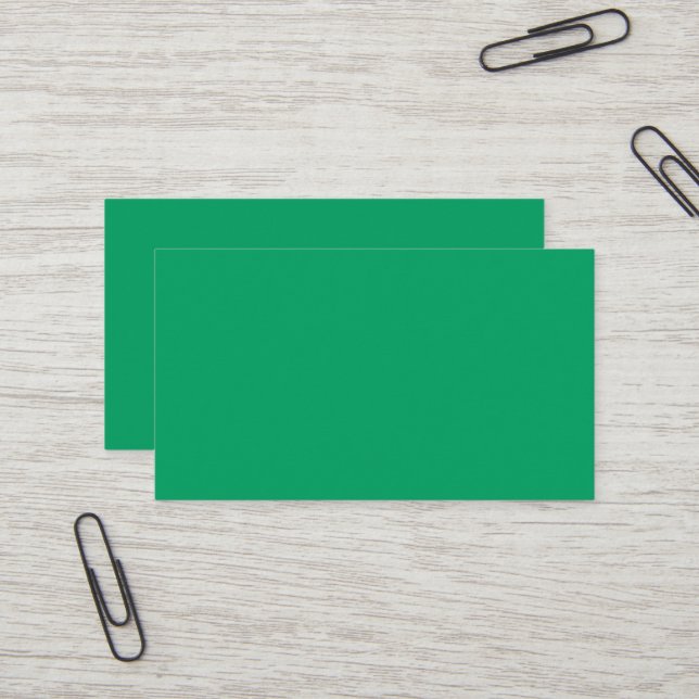 Shamrock Green Business Card (Front/Back In Situ)