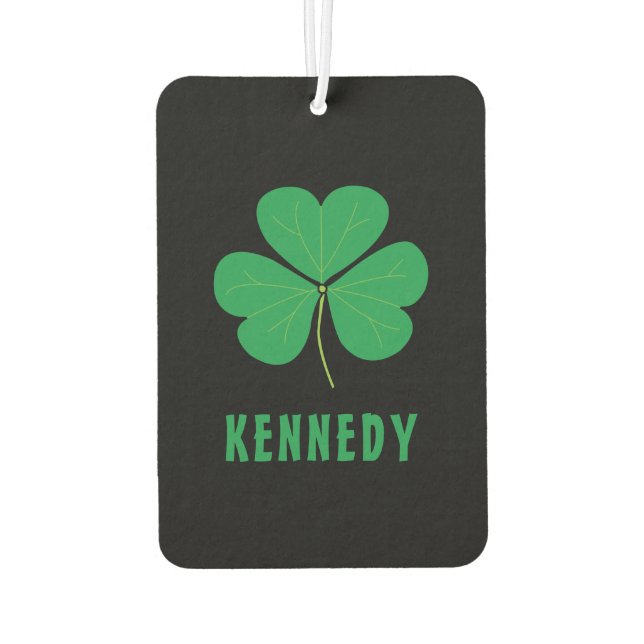 Shamrock Green Clover Ireland Celtic Irish Name Air Freshener (Back)