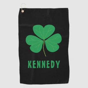 Shamrock Green Clover Ireland Celtic Irish Name Golf Towel
