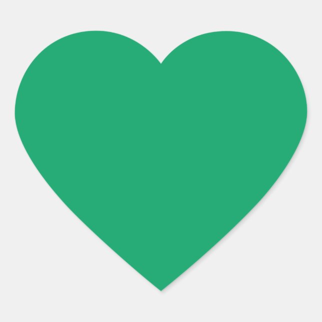 Shamrock Green Heart Sticker (Front)