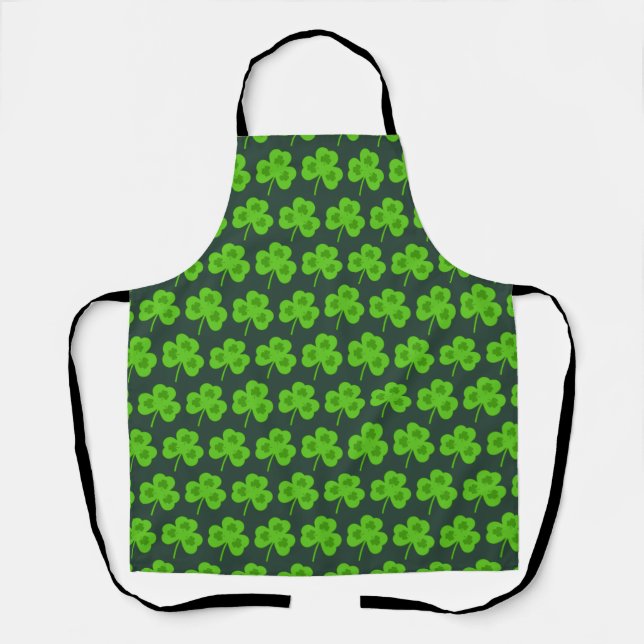 SHAMROCK GREEN LEAF ST PATRICK'S DAY   APRON (Front)