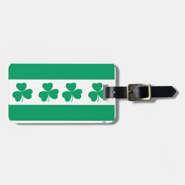 Shamrock Green River Luggage Tag (Front Horizontal)