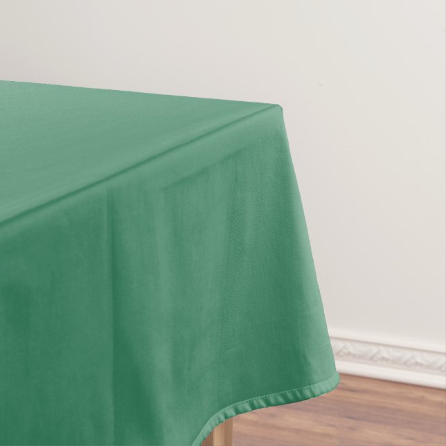 Shamrock Green Solid Colour Print Tablecloth (In Situ)