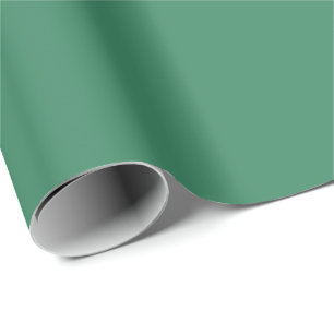 Shamrock Green Solid Colour Print Wrapping Paper