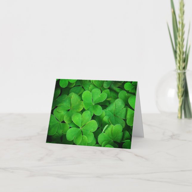  Shamrock  Green St Patrick's Day Thank You Card (Front)