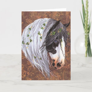 Shamrock Gypsy Horse Card