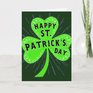 Shamrock Happy St Patricks Day Card