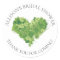 Shamrock Heart Bridal Thank You Shower Sticker