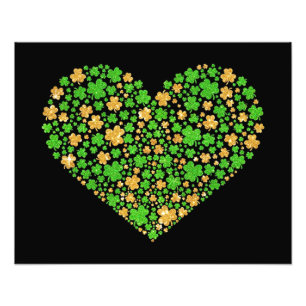 Shamrock Heart St Patrick's Day Photo Print