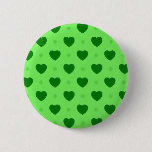 Shamrock Hearts Button