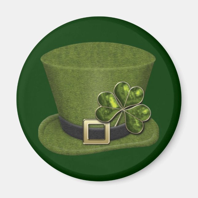 Shamrock Hearts Hat 1 Magnet (Front)