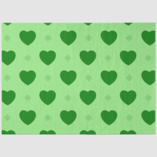 Shamrock Hearts Tissue Paper