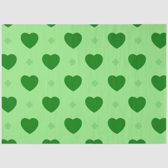Shamrock Hearts Tissue Paper (Front)