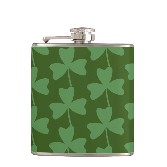 Shamrock Hip Flask (Front)