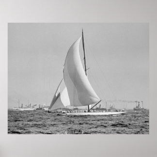 Shamrock III at the America's Cup Finish 1903 Poster