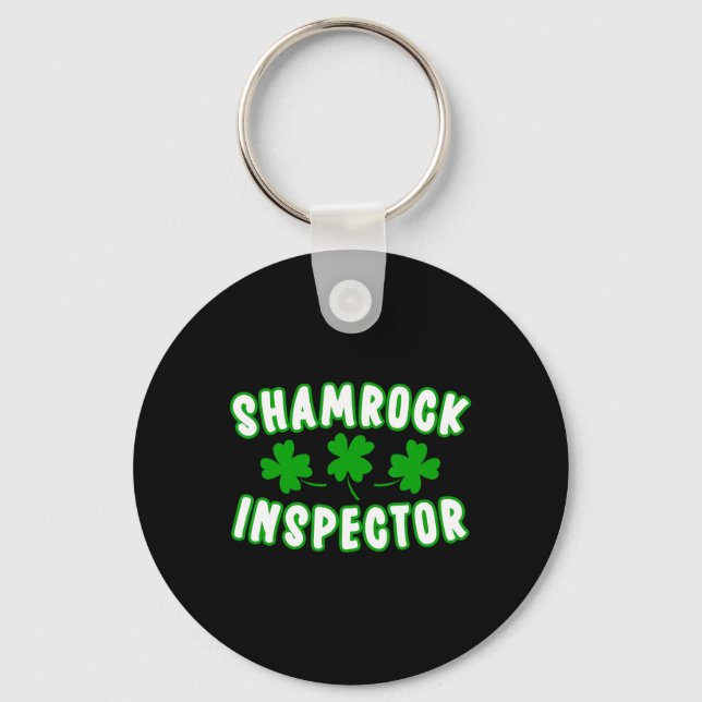 Shamrock Inspector St Patricks Day 1  Keychain (Front)