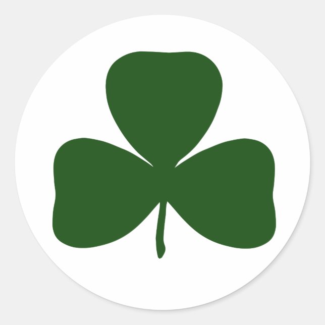 Shamrock, Ireland Irish Clover, St Patricks Day Classic Round Sticker (Front)