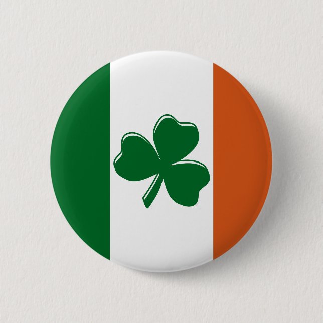 Shamrock Irish Flag Design from U.S. Custom Ink 2 Inch Round Button (Front)