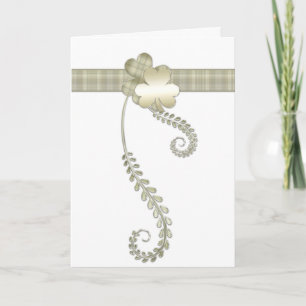 Shamrock Irish Happy Birthday Greeting Card