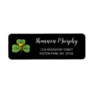 Shamrock Irish Harp Elegant Calligraphy Script