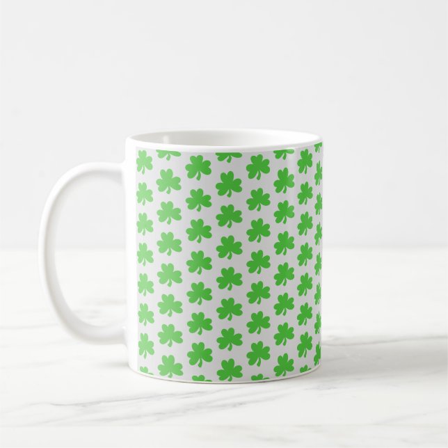 Shamrock Irish Pattern Coffee Mug (Left)