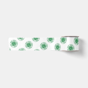 Shamrock Irish Stamp Satin Ribbon