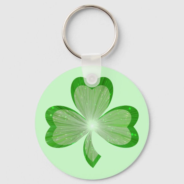 Shamrock keychain green (Front)