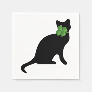 Shamrock Kitty Napkin