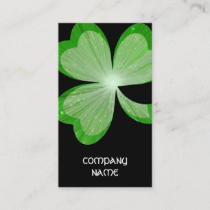 Shamrock Large Black business card