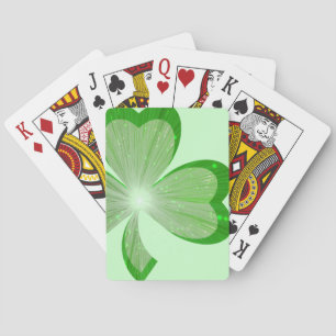 Shamrock Large playing cards green