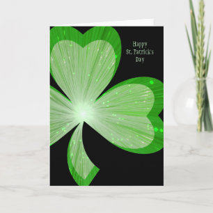 Shamrock large 'St. Patrick's Day' card black