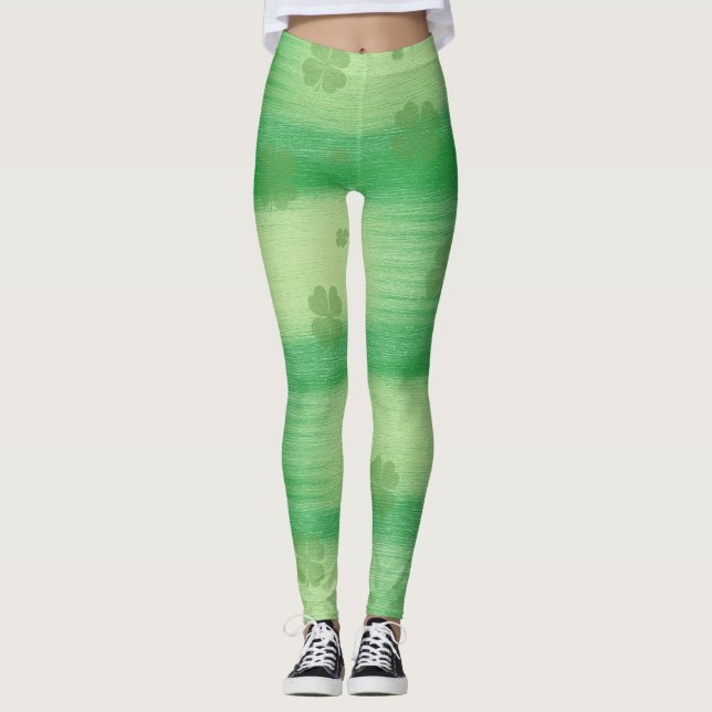 Shamrock Leggings for St. Pat's Day (Front)