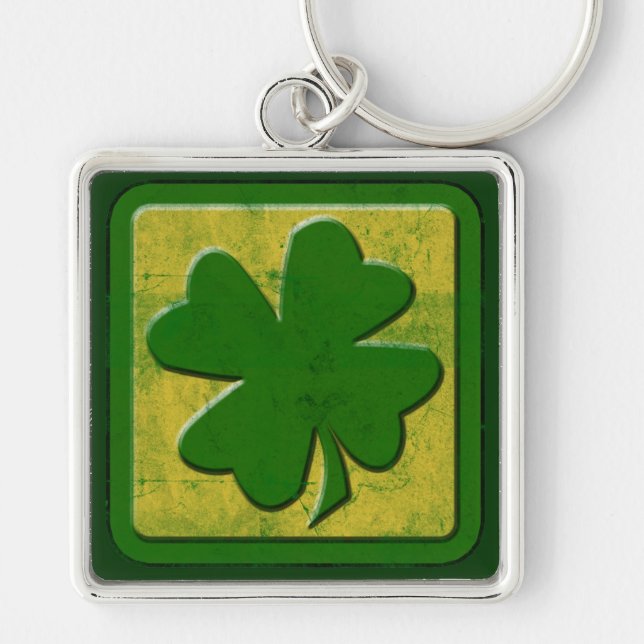 Shamrock Logo Vintage Keychain (Front)