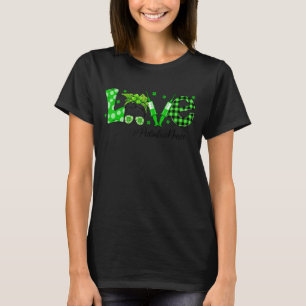 Shamrock Love Pediatric Nurse St Patricks Day Mess T-Shirt