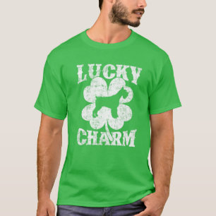 Shamrock Lucky Charm Giant Schnauzer Dog St Patric T-Shirt