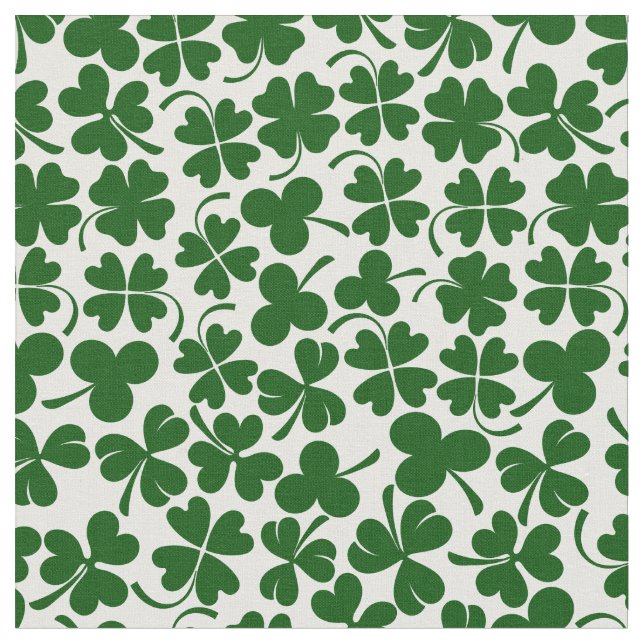 shamrock lucky clover fabric (Close Up)