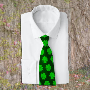 Shamrock & Lucky Clover monogrammed / St. Patricks Tie