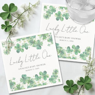 Shamrock Lucky Little One Baby Shower Napkin