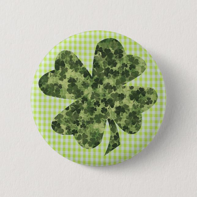 Shamrock Meadow 2 Inch Round Button (Front)