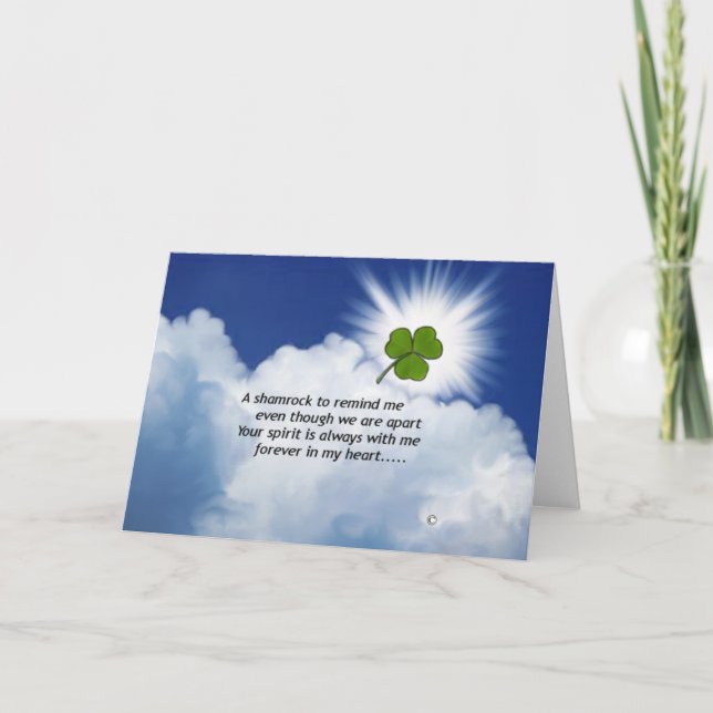 Shamrock Memorial Card (Front)