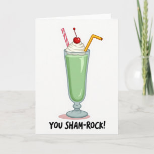 Shamrock Milkshake Fun Card