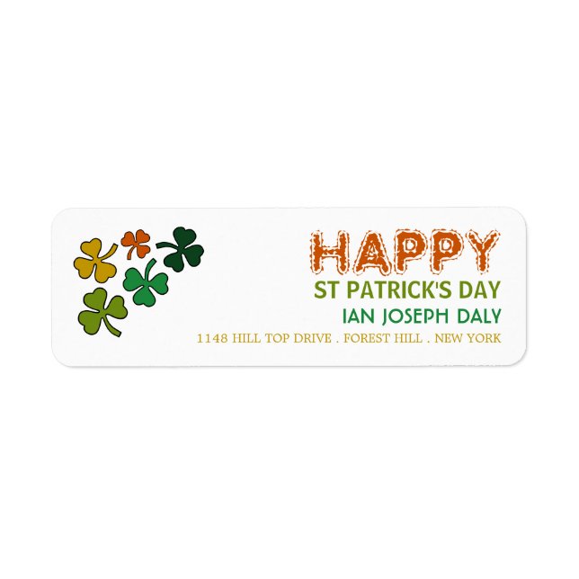 Shamrock multicolore, Saint Patrick's Day (Devant)