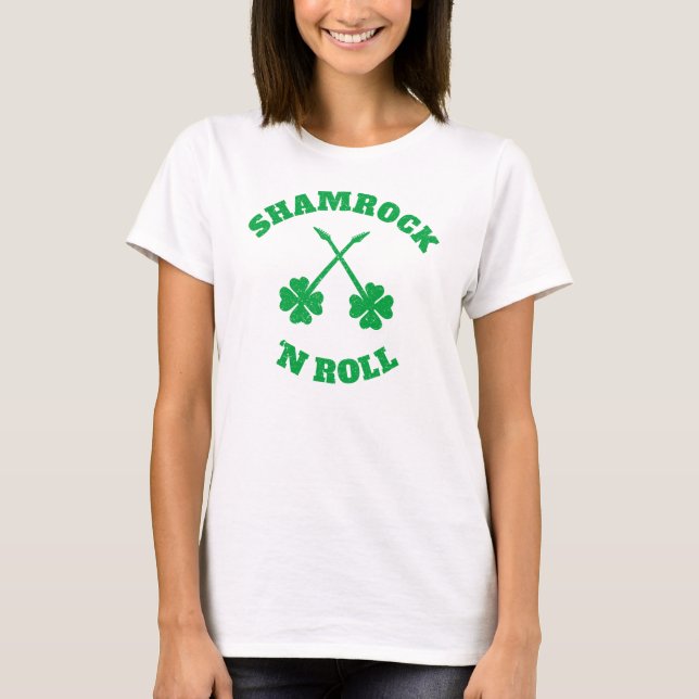 Shamrock 'n Roll Grunge T-Shirt (Front)