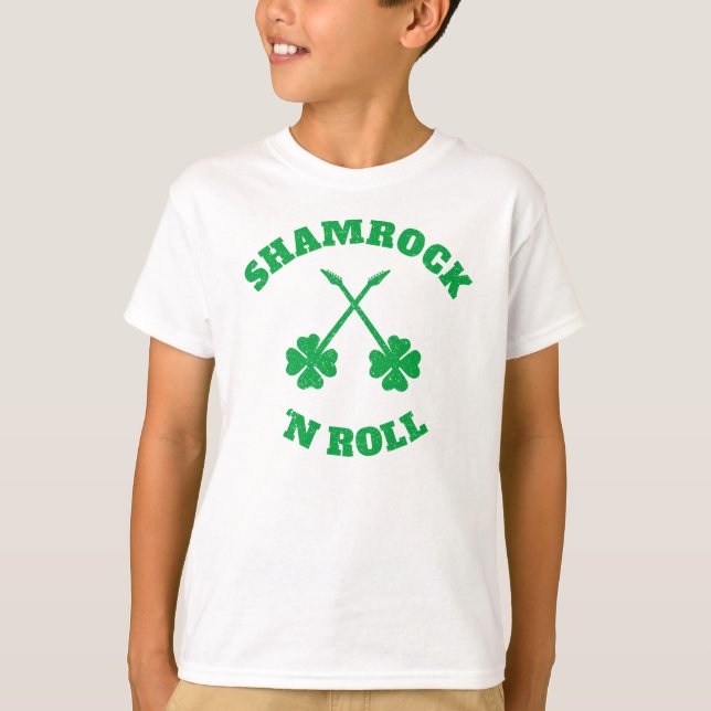 Shamrock 'n Roll Grunge T-Shirt (Front)