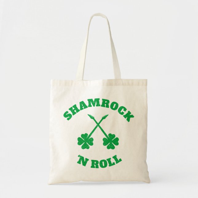 Shamrock 'n Roll Grunge Tote Bag (Front)