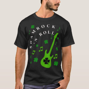 SHAMROCK N ROLL St Patricks Day Irish Music T-Shirt